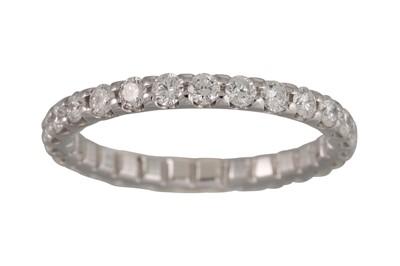 Lot 140 - A FULL BANDED DIAMOND ETERNITY RING, the...