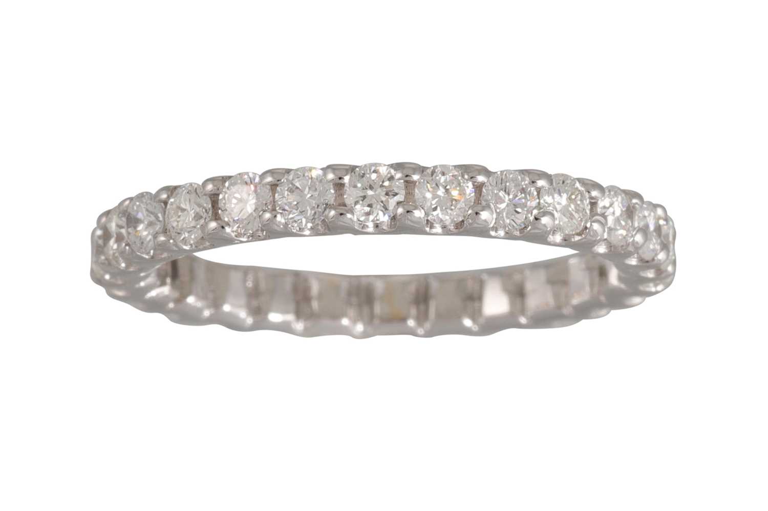Lot 147 - A FULL BAND DIAMOND ETERNITY RING, the...
