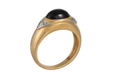 Lot 360 - A VAN CLEEF & ARPELS ONYX AND DIAMOND RING,...