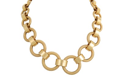 Lot 370 - A GEORGES LENFANT GOLD COLLAR, for Mauboussin,...