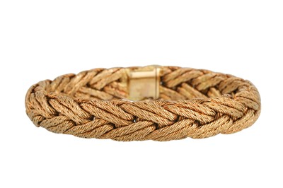 Lot 371 - A GEORGES LENFANT BRACELET OF TEXTURED AND...