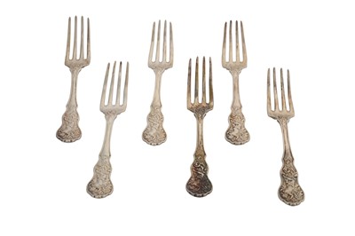 Lot 520 - A SET OF SIX ANTIQUE CONTINENTAL SILVER (.800)...