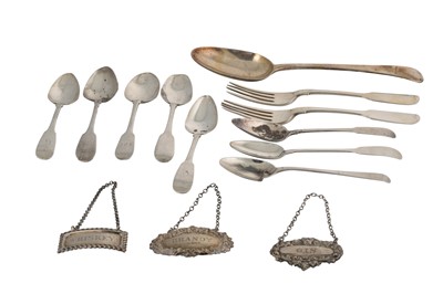 Lot 523 - A COLLECTION OF SILVERWARE, forks, spoons,...