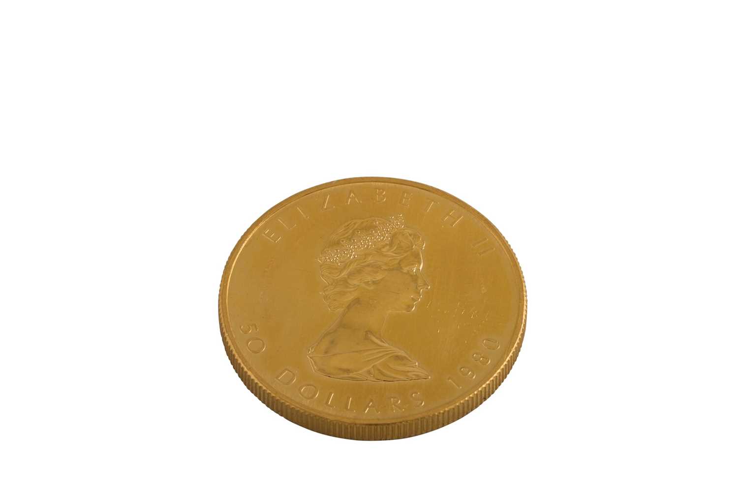 Lot 383 - A ONE TROY OZ CANADA PROOF GOLD COIN, 1980