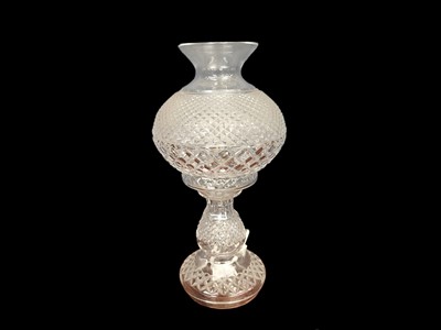 Lot 446 - A MODERN ELECTRIC WATERFORD CRYSTAL GLASS LAMP,...