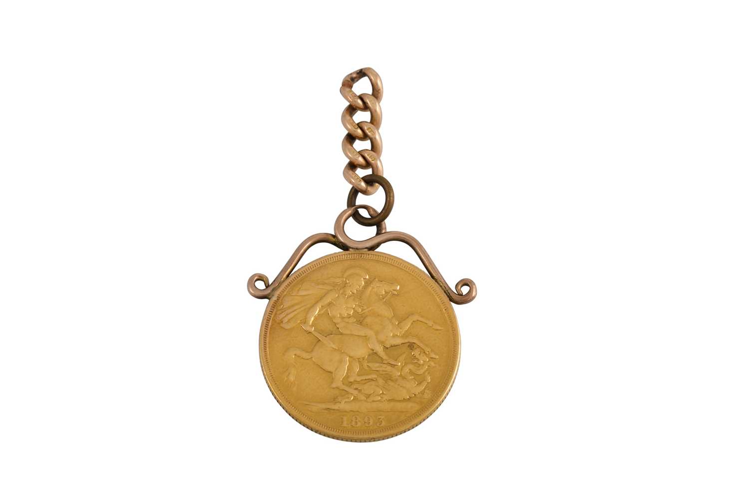 Lot 400 - A VICTORIAN GOLD £2 COIN PENDANT, Veil head,...