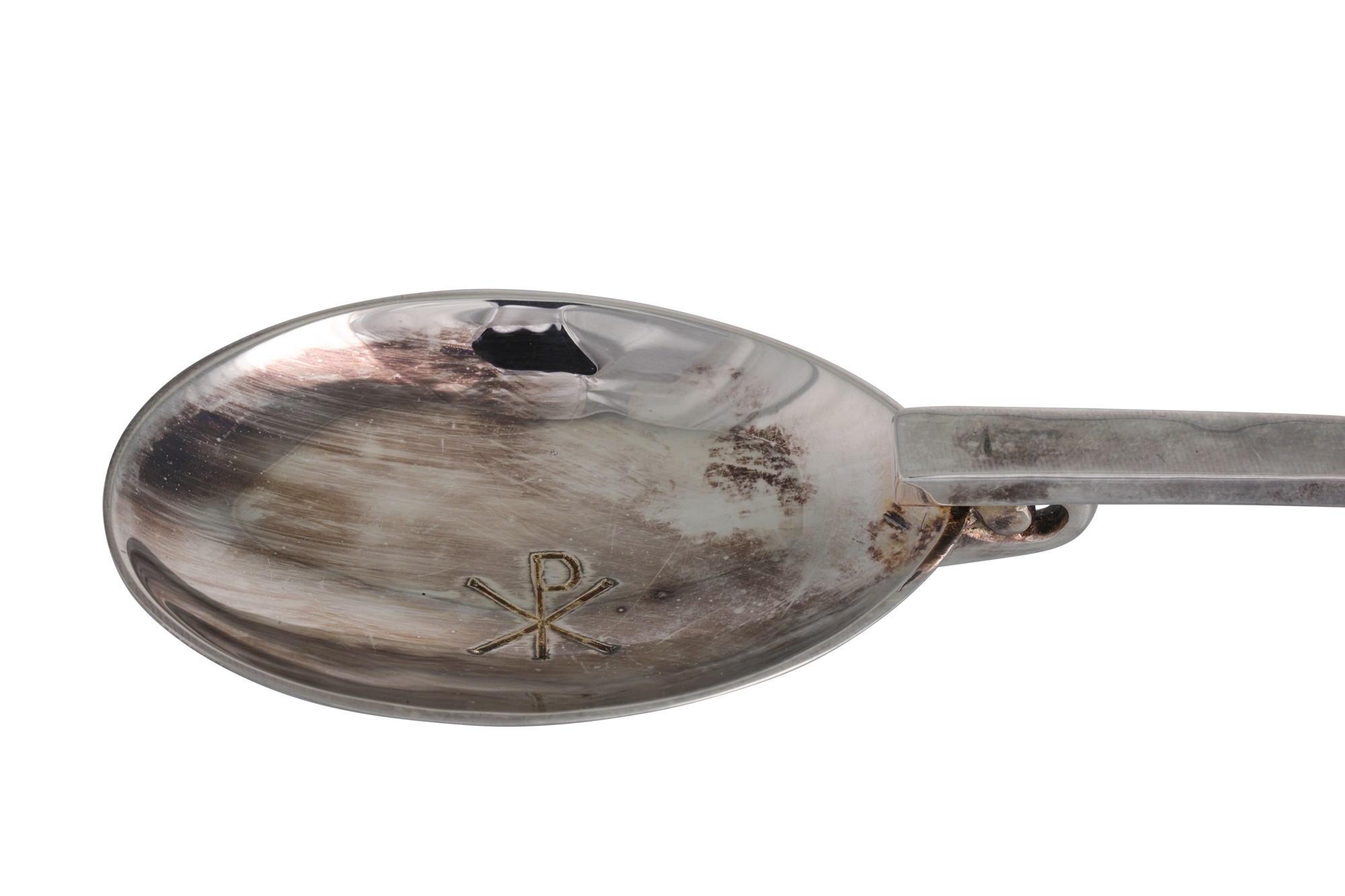 Lot 194 - A MODERN ASPREY SILVER COMMUNION SPOON,