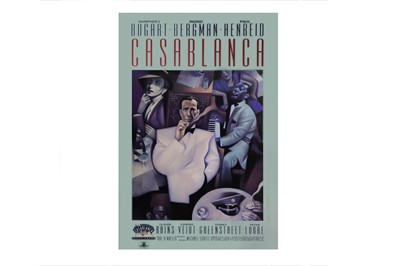 Lot 460 - A CASABLANCA POSTER, signed by screenwriter...