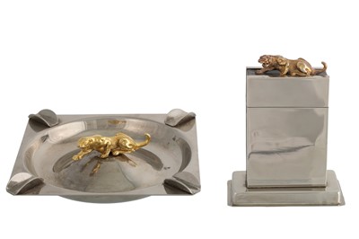 Lot 530 - AN ASHTRAY, together with an upright cigarette...