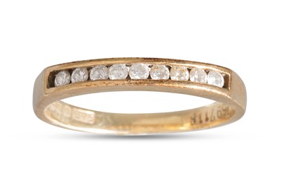 Lot 278 - A DIAMOND HALF ETERNITY RING, channel set with...