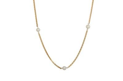Lot 11 - A VINTAGE CHRISTIAN DIOR NECK CHAIN, shaped...