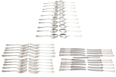 Lot 485 - A MODERN CANTEEN OF SILVER CUTLERY, By Emile...