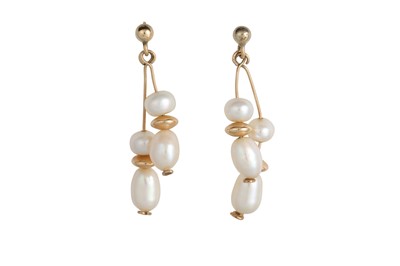 Lot 157 - A CULTURED PEARL SET, to include a pair of...