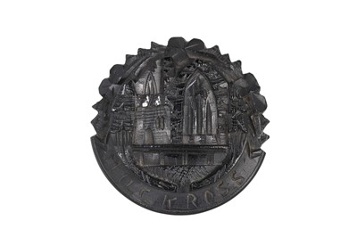 Lot 441 - AN ANTIQUE IRISH SILVER CLOAK BROOCH, a modern...