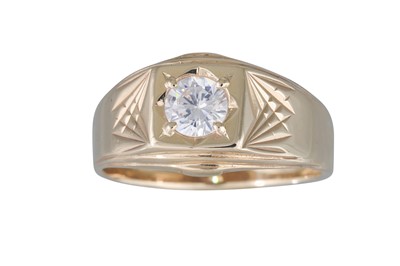 Lot 397 - A 9CT GOLD GENT'S SIGNET RING, 7.2 g.