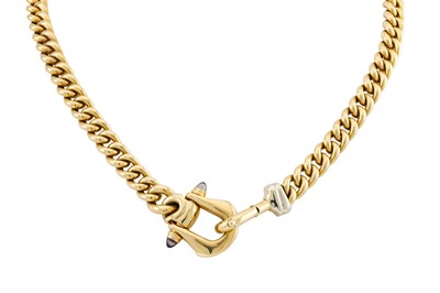 Lot 125 - AN ITALIAN 18CT GOLD CURB LINK NECKLACE, By...