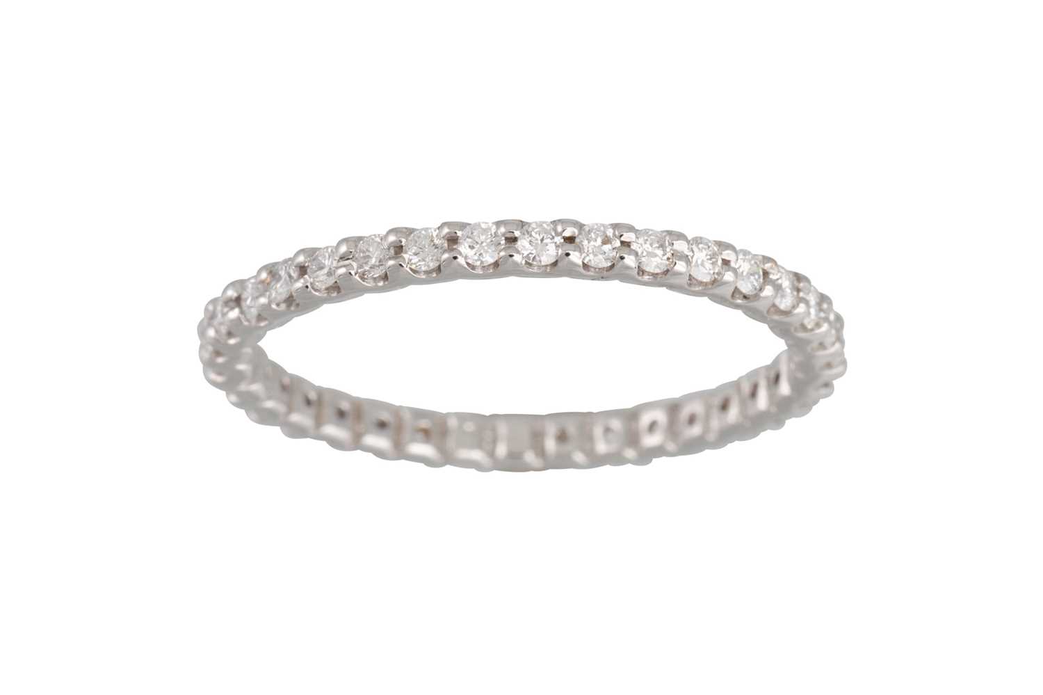 Lot 174 - A DIAMOND FULL BANDED ETERNITY RING, the...