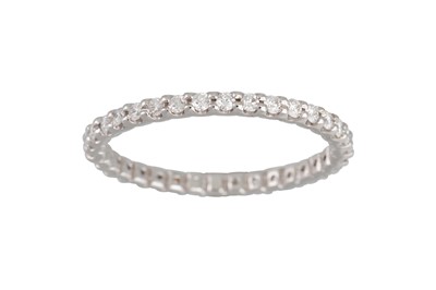 Lot 174 - A DIAMOND FULL BANDED ETERNITY RING, the...