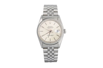 Lot 436 - A GENTS ROLEX STAINLESS STEEL PERPETUAL DATE...