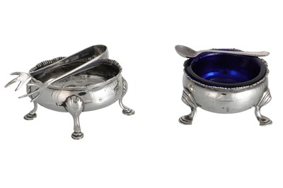 Lot 476 - A GEORGIAN SILVER SALT, and another silver...