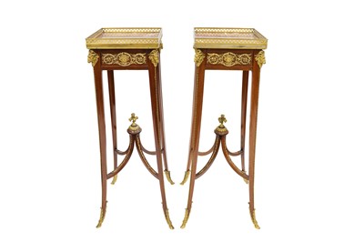 Lot 445 - A PAIR OF EMPIRE STYLE TORCHERE STANDS, of...