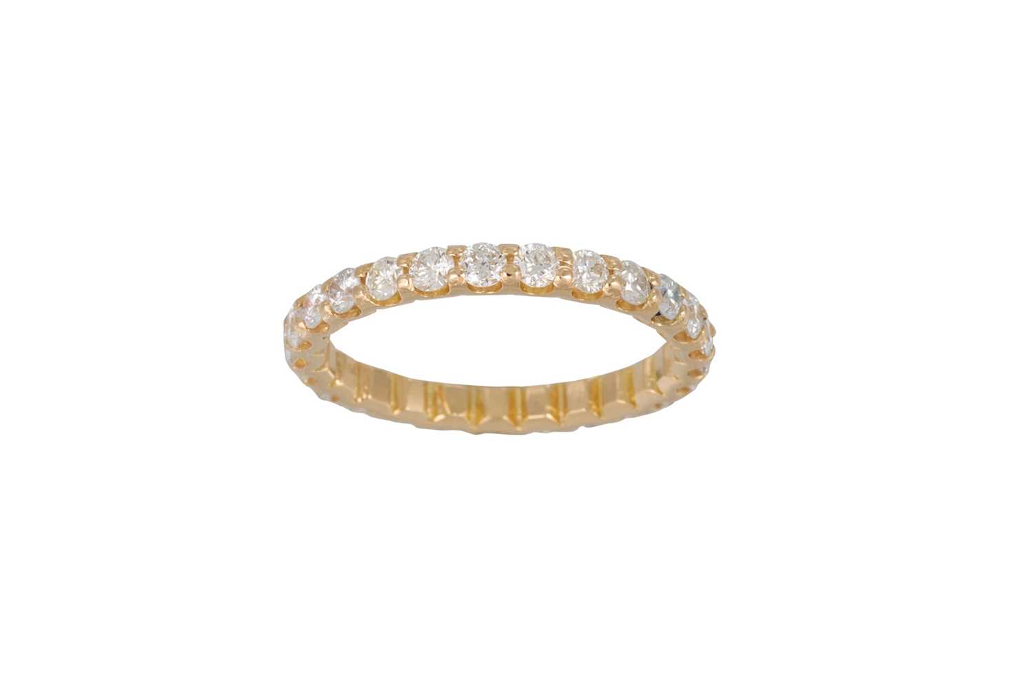 Lot 144 - A FULL BANDED DIAMOND ETERNITY RING, mounted...