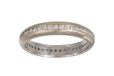 Lot 253 - A DIAMOND FULL BANDED ETERNITY RING, the...