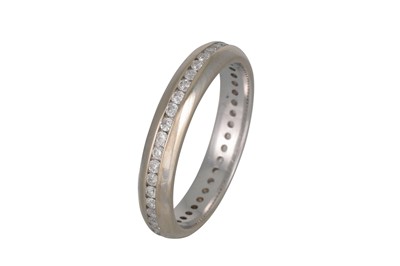 Lot 253 - A DIAMOND FULL BANDED ETERNITY RING, the...
