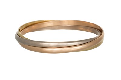 Lot 405 - A MODERN 18CT CARTIER TRIPLE COLOURED GOLD...