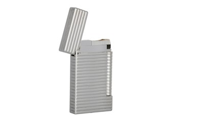 Lot 112 - A SILVER PLATED DUPONT LIGHTER, cased