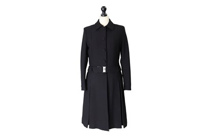 Lot 486 - A LADY'S BLACK PRADA COAT, the tailored coat...