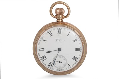Lot 153 - A GEORGE V 9CT GOLD OPEN-FACED POCKET WATCH,...