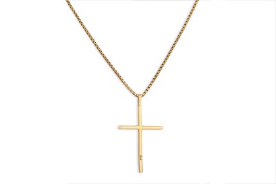 Lot 340 - AN 18CT GOLD CROSS, of large form on an 18ct...