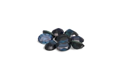 Lot 144 - EIGHT OVAL UNMOUNTED SAPPHIRES. weight of...
