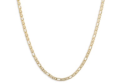 Lot 249 - A 9CT YELLOW GOLD FANCY FLAT LINK NECK CHAIN,...