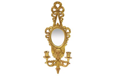 Lot 581 - A MODERN GILT & GESSO WALL MIRROR, fitted with...