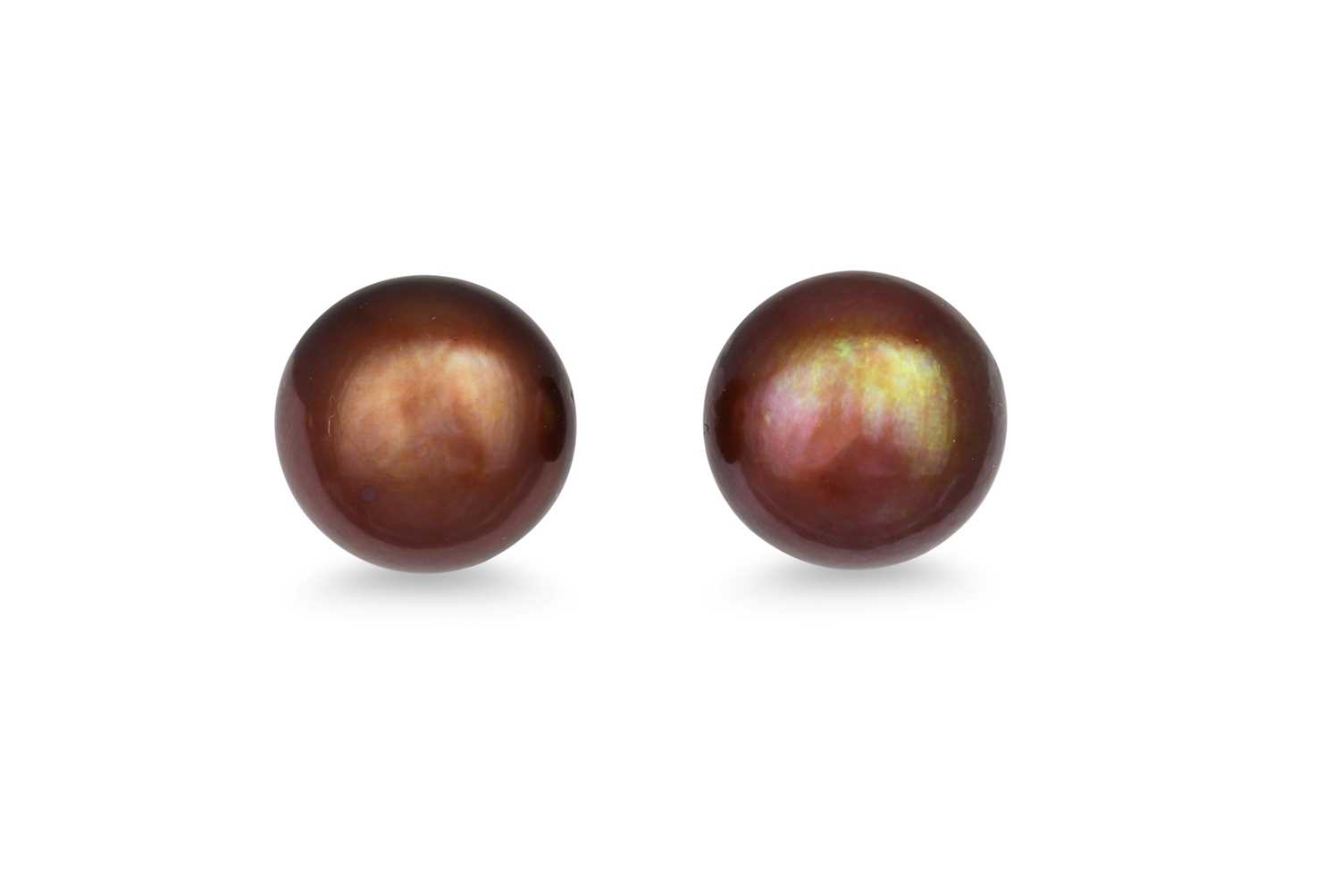 Lot 94 - A PAIR OF CULTURED PEARL EARRINGS, mounted in...