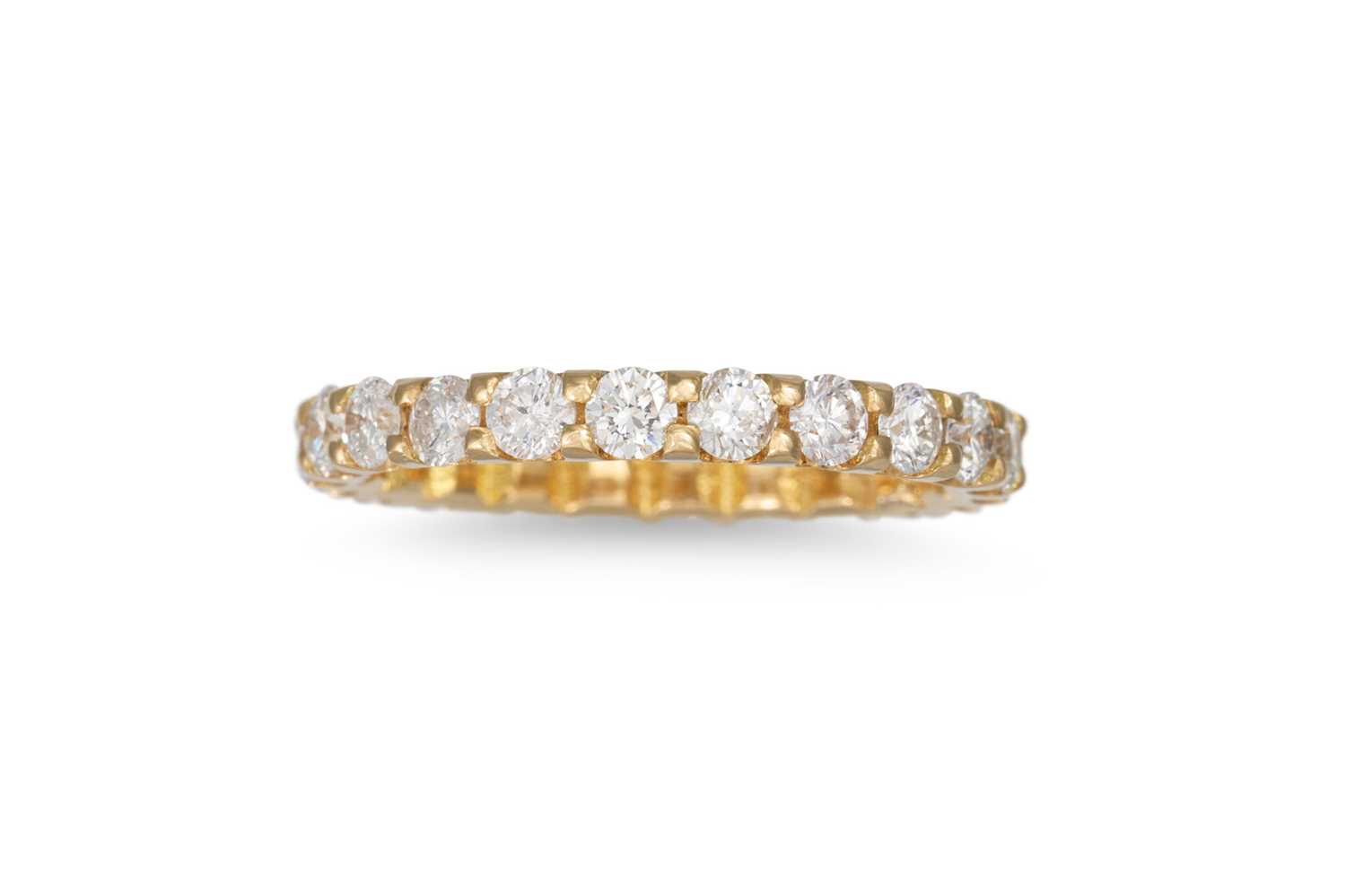 Lot 313 - A FULL BANDED DIAMOND ETERNITY RING, the...