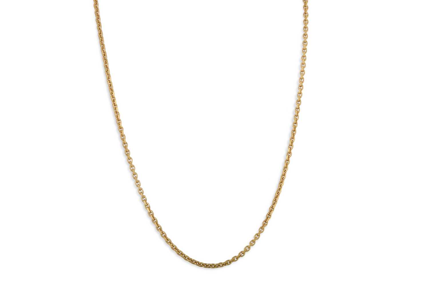 Lot 50 - A 18CT GOLD NECK CHAIN, Belcher link, 18ct...