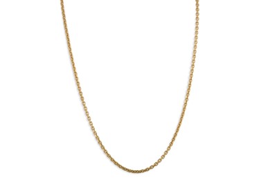 Lot 125 - A 18CT GOLD NECK CHAIN, Belcher link, 18ct...