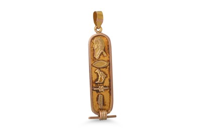 Lot 128 - A GOLD PENDANT, depicting Egyptian...