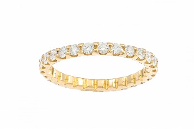 Lot 188 - A FULL BANDED DIAMOND ETERNITY RING, the...