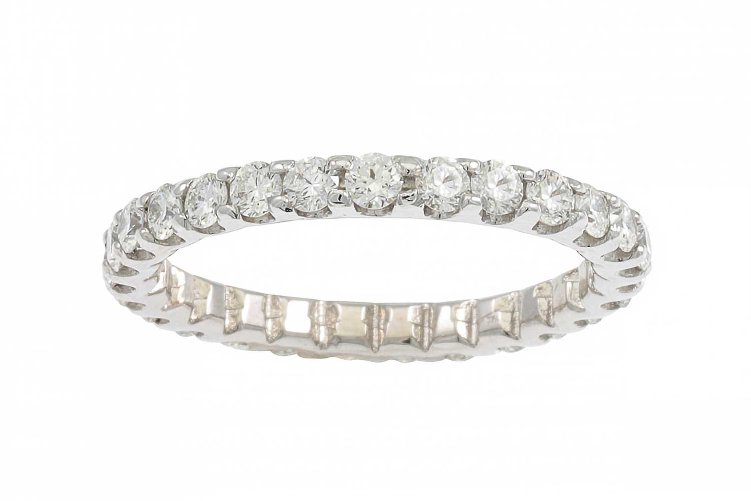 Lot 189 - A DIAMOND FULL BANDED ETERNITY RING, the...