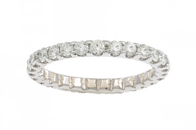 Lot 189 - A DIAMOND FULL BANDED ETERNITY RING, the...