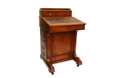 Lot 568 - A LATE VICTORIAN MAHOGANY SLOPE FRONTED...