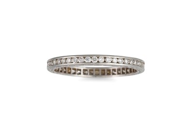 Lot 175 - A DIAMOND FULL BANDED ETERNITY RING, engraved...