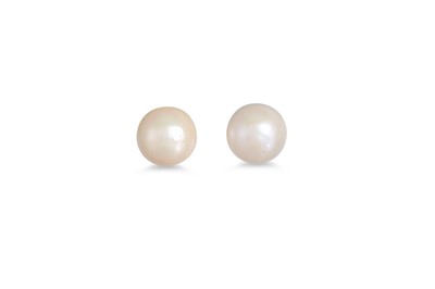 Lot 39 - A PAIR OF CULTURED PEARL EARRINGS, mounted in...
