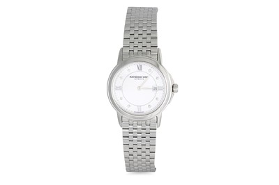 Lot 394 - A LADY'S RAYMOND WEIL WRIST WATCH, mother of...