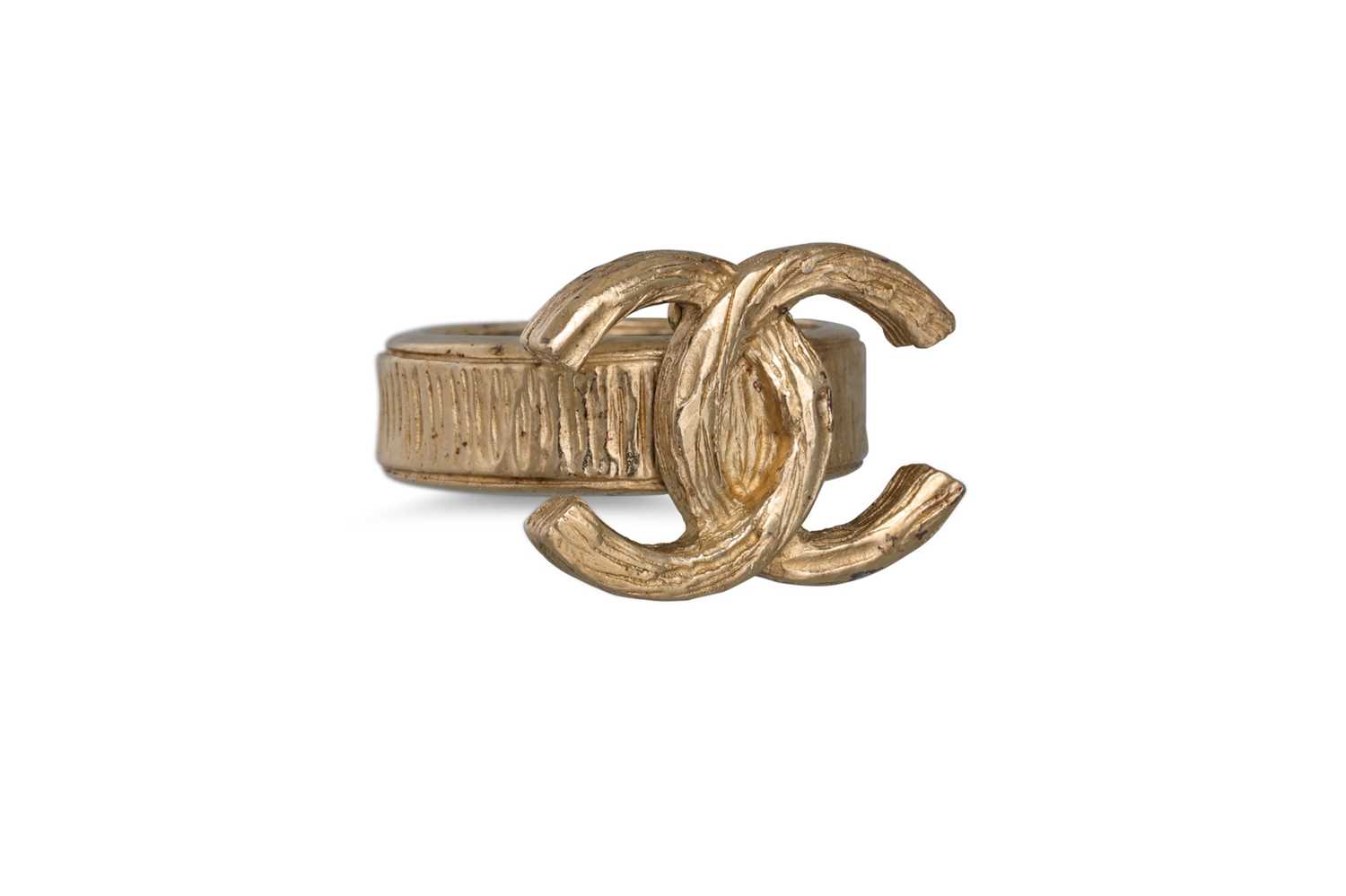Chanel Sterling Silver Double C Logo Ring  islamiyyatcom