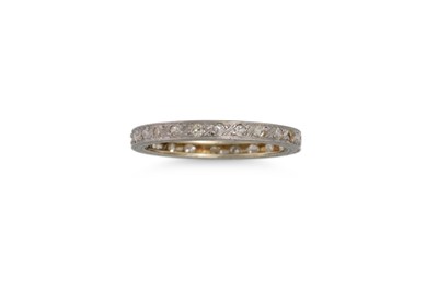 Lot 269 - A FULL BANDED DIAMOND ETERNITY RING, engraved...